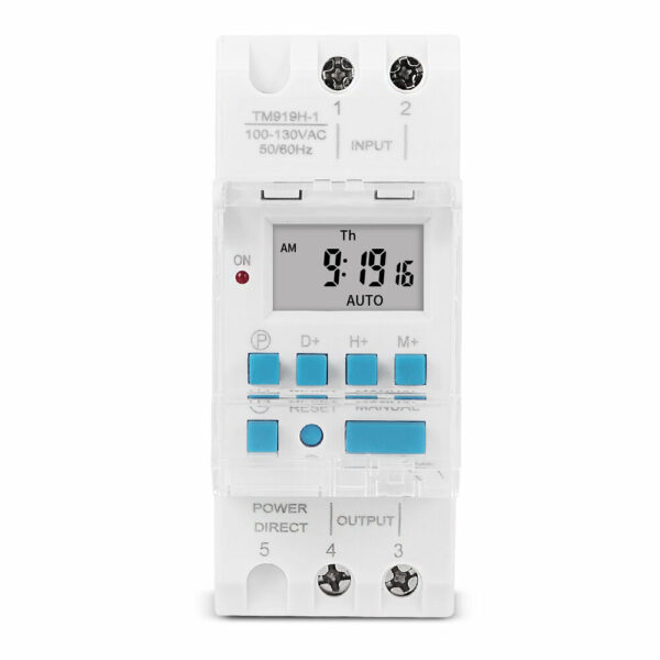 SINOTIMER TM919H 220V 110V 24V 12V 5V DIN Rail 4 Pins Voltage Output Digital Switch Timer Electronic Time Clock Relay with Replaceable Battery