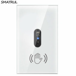 SMATRUL Wall Infrared Sensor Switch Infrared Sensor No Need to Touch Glass Panel Light Switch