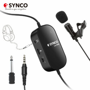 SYNCO Lav-S6M Lavalier Clip-on Lapel Microphone with 3.5mm Audio Monitoring 6M Cable Omnidirectional Condenser Mic Support USB