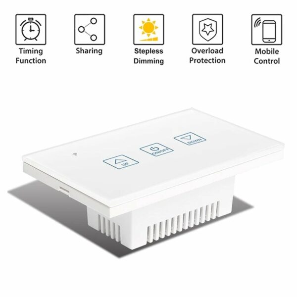 Somgoms Tuya ZB Wireless Smart LED Dimmer Switch US Standard Smart Touch Deluxe Crystal Panel Switch  App Remote Control