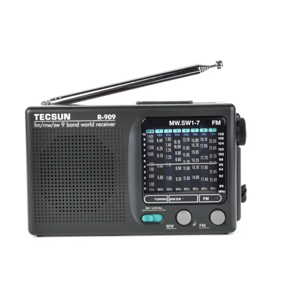 TECSUN R-909 AM FM SW Radio 9 Bands World Band Receiver Portable Radio Retro Pocket Radio