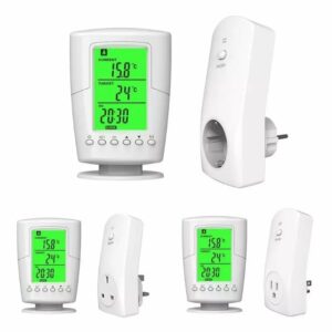 TS-2000 Programmable Wireless Thermostat Socket White LCD Home Intelligent Temperature Control Socket