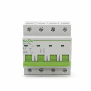 Tongou TOMG3-63 4 Pole MCB 6A-63A AC 110V/230V/400V 4.5KA Type B DIN Rail Miniature Circuit Breaker