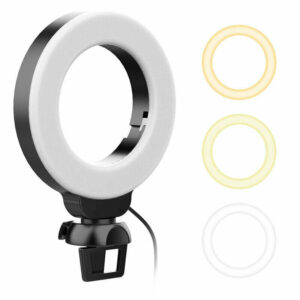 VIJIM CL06 4 Inch 3200K-6500K LED Video Light Ring Lamp With Clip Fill Light for iPad/Laptop Online Meeting Conference Light