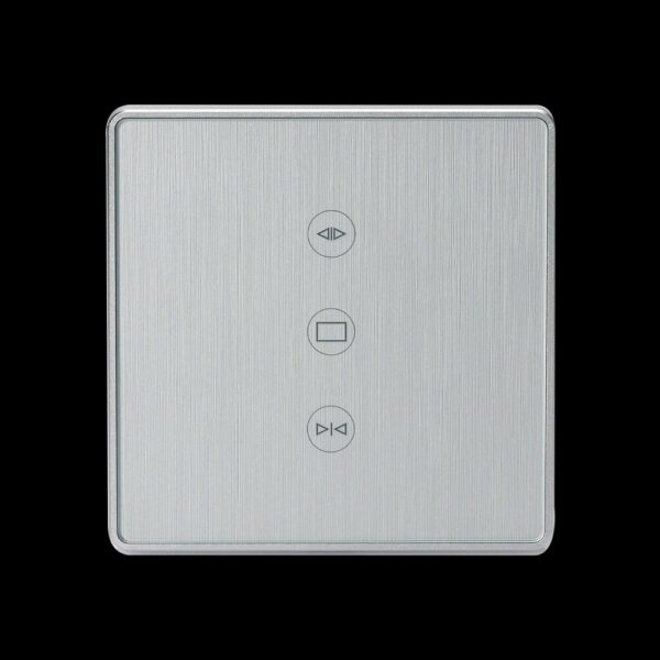 WF-CS011 Tuya WiFi Curtain Switch Type 86 EU Standard  Metal Frame Brushed Wall Curtain Switch