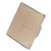 WF-WS033 100-240V 2.4 GHz Wifi 3Gang Smart Switch EU Standard Metal Frame Wire Drawing Light Control Switch