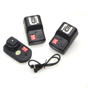 W&5 PT-16GY 16 Channels Wireless Flash Trigger Transmitter Set with 2 Receivers for Canon for Nikon for Pentax for Olympus