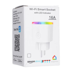 XS-SSA12 AC100-250V 16A EU Electricity Statistics RGB Scene Light Smart Wifi Socket Mobile Phone Timer Switch