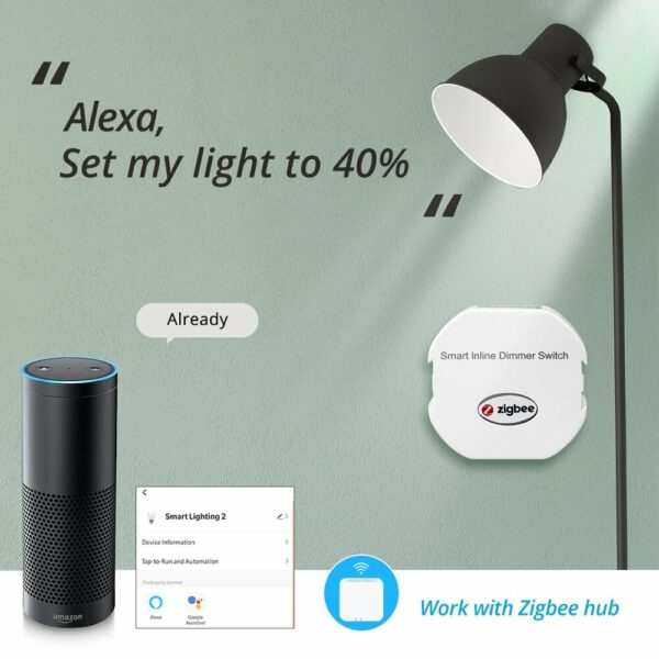 Zemismart Tuya Zigbee3.0 Dimmer Module SmartThings Control Alexa Google Home Control Smart Life APP Control