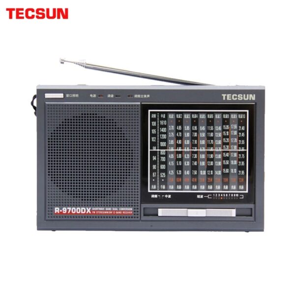 TECSUN R-9700DX FM Radio SW MW High Sensitivity 12 Band Radio Receiver Speaker Portable Radio