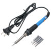 110V 60W Adjustable Electric Temperature Soldering Iron Gun With 5pcs Tips