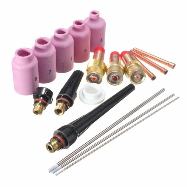 18pcs TIG Welder Torch Cup Collet Body Nozzle Tungsten Gas Lens Kit WP-17 WP-18 WP-2618pcs TIG Welde