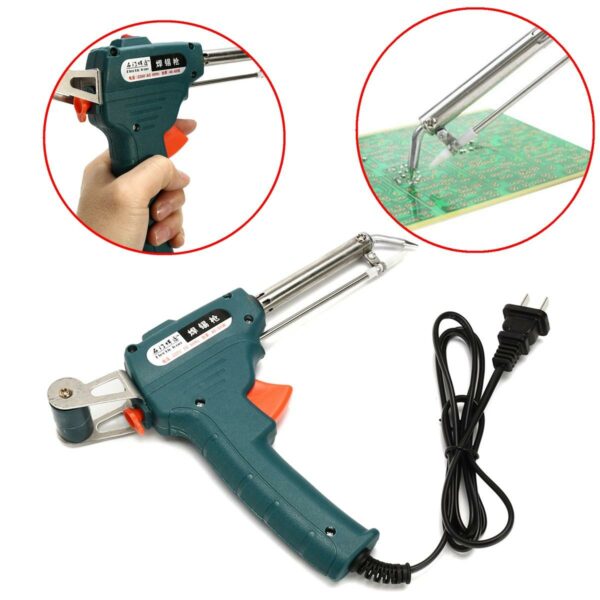 220V AC 60W Temperature Solder Gun Iron Auto Welding Electric Soldering Tools Kit