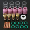 26Pcs TIG Welding Torch Stubby Gas Lens #10 Pyrex Cup Kit for Tig WP-17/18/26 Torch