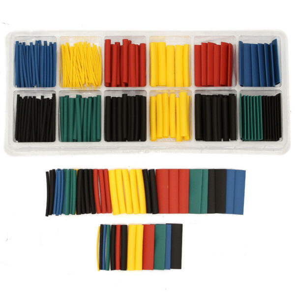 280pcs Assortment Ratio 2:1 Heat Shrink Tubing Tube Sleeving Wrap Kit with Box