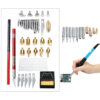 52Pcs 110V/220V 60W Electric DIY Wood Burning Pen Solder Iron Tool Carft Pyrography Kit