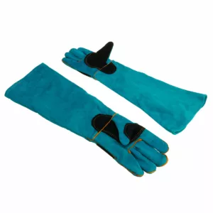 60cm Pair Welding Gloves Heat Resistant Welder Heavy Duty Protective Gauntlet