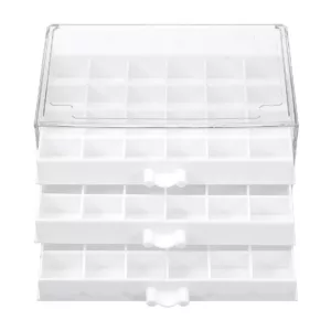 72 Grids Nail Tips Empty Nail Art Tools Storage Box Display Stand Jewelry Box