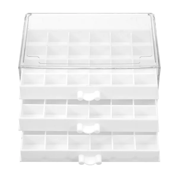 72 Grids Nail Tips Empty Nail Art Tools Storage Box Display Stand Jewelry Box