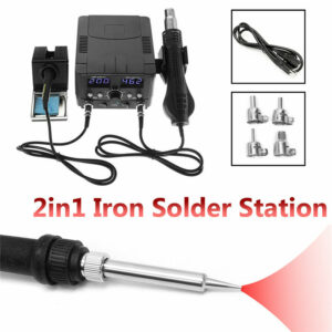 750W LCD Rework Soldering Station 8582D Electric Hot Air Gunn Heater SMD Desoldering Iron Station Solder Welding Machine