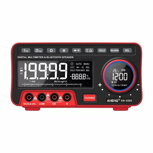 ANENG AN888S Digital Multi-function Automatic True RMS Multimeter 19999 High-Precision Profesional Multitester with bluetooth Speaker Ohm Meter Tester with 18 in 1 Combination Lines