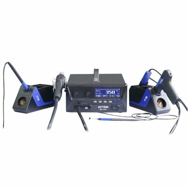 ATTEN MS-900 500W 4 in1 Rework Station Electric Iron Tweezers Hot Air Guns Soldering Station Maintenance System