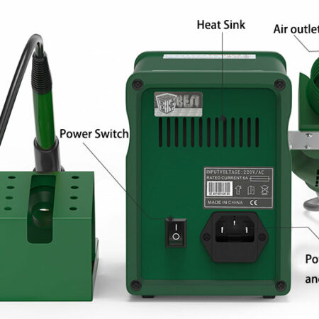 BEST Two-in-One Digital Hot Air Gun Repair Table 898d + Constant Temperature Lead-free Maintenance Equipment Soldering Iron Disassembly Table