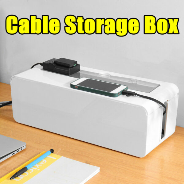 Cable Storage Box Wire Line Socket Organizers Phone Charging Cord Collect Cases