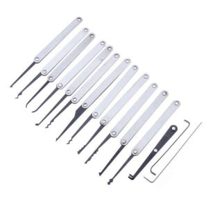 DANIU 15 In 1 Stainless Steel Hook Lock Pick Set Locksmith tool