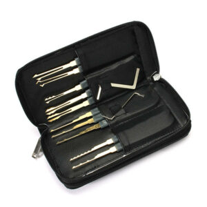 DANIU 24pcs Single Hook Lock Pick Set + 5Pcs Transparent Lock Locksmith Practice Training Skill Set