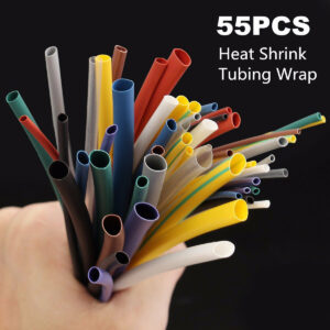 DANIU 55Pcs Heat Shrink Shrinking Tubing Tube Wire Wrap Cable Sleeve Kit Set