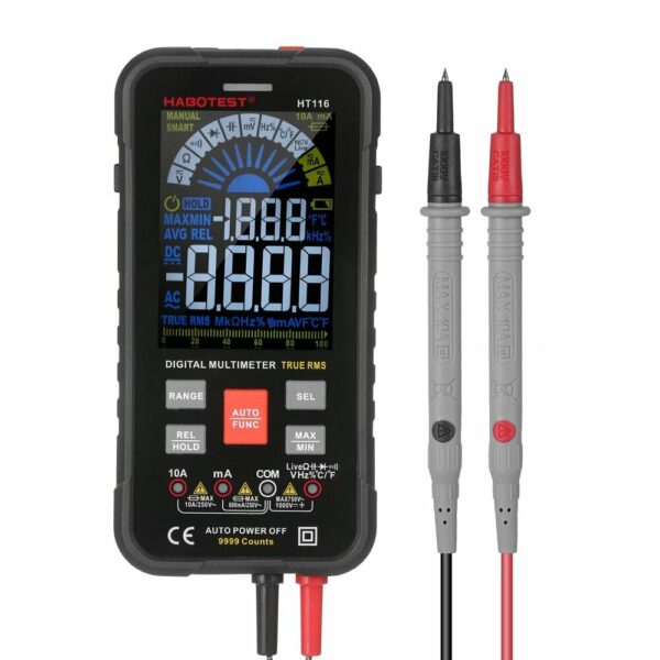 HABOTEST HT116 Digital Multimeter 9999 Counts True RMS Auto-off NCV Universal Meter Voltmeter Ammeter Mulitiple Tester