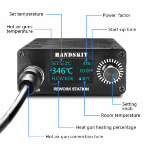 HANDSKIT 220V/110V 700W High Power Welding Station Hot Air Gun Soldering Iron Welding Rework Station for Cell-phone BGA SMD PCB IC Repair