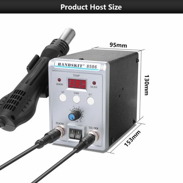 Handskit 8586 2 in 1 Soldering Staiton Hot Air SMD BGA Rework Welding Station 220V Portable Soldering Station Welding Tools