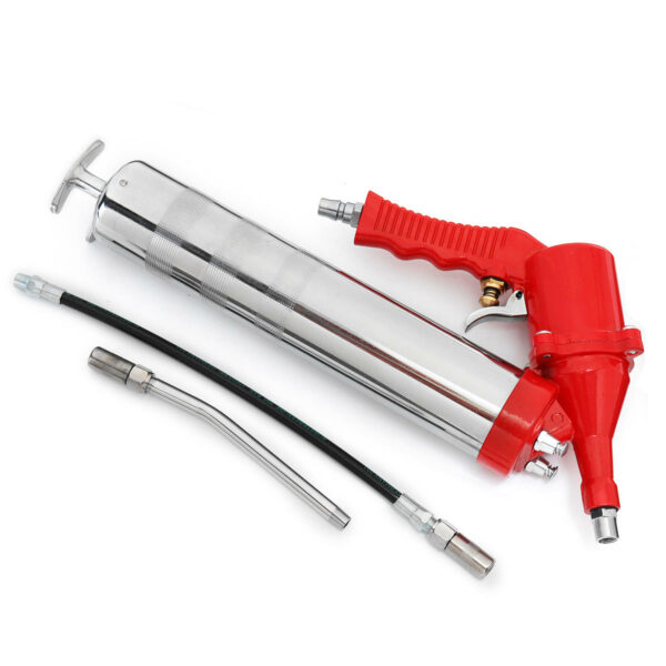 Manual One-Hand Grip Air Pneumatic Compressor Pump Grease Guun Red