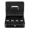 Portable Cash Box Deposit Slot Lockable Money Coins Petty Metal Case with 2 Keys