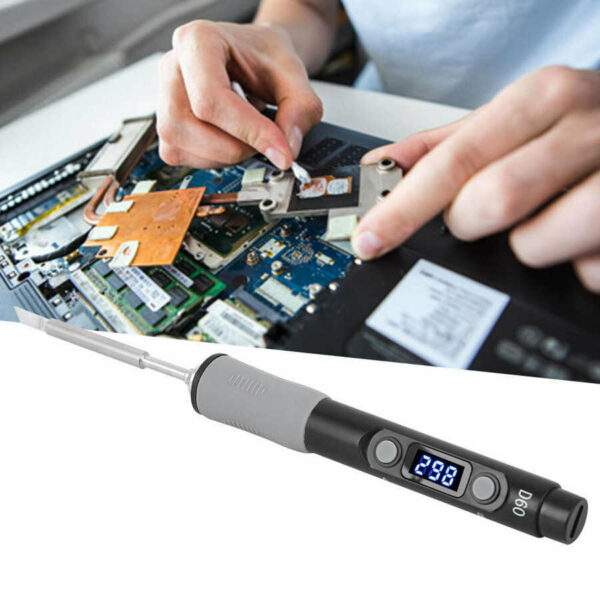 SQ-D60 60W Digital Soldering Iron Station DC12-24V Type-C Interface 100℃-400℃ Adjustable Temperature