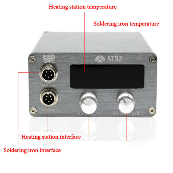 ST92 T12 Soldering Station Phone Motherboard Separator Heating Station Glue Remover for iPhone X/XS/XS MAX CPU IC Chips Disassembly