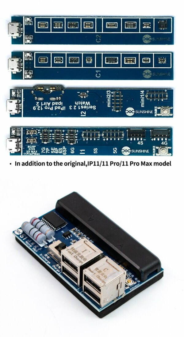 SUNSHINE SS-909C MobIile Phone Battery Charging Activated For IIphone IIpad Samsunng VIVO Huawei OPPO Repair Board Tools