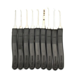 Transparent Inner Visual Padlock Practice Set with 9Pcs Unlocking Lock Pick / Key Lock Pick Tools