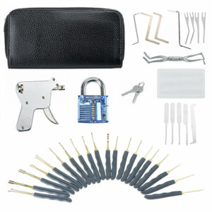 40pcs Unlocking Lock Picks Set Key Extractor Tool Locksmith Practice Padlock Skill Transparent