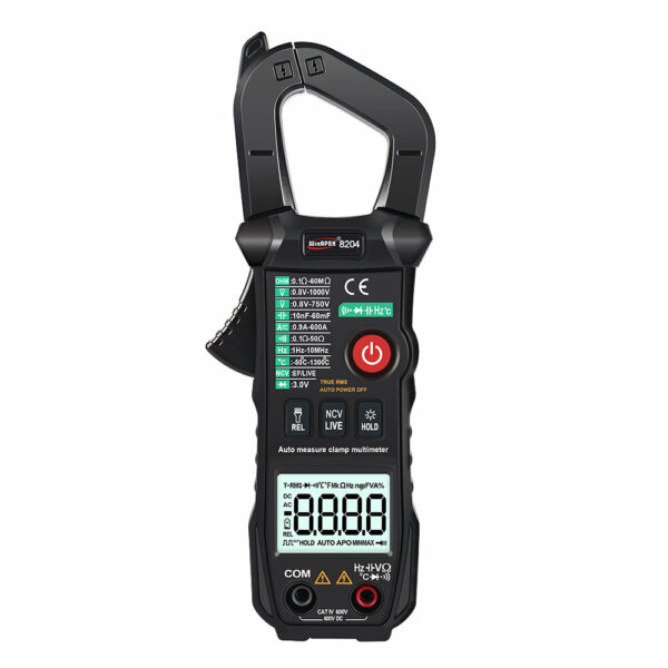 WinAPEX 8204 Intelligent Automatic True RMS Clamp Meter DC Current Measurement with Temperature Measurement AC/DC Multimeter