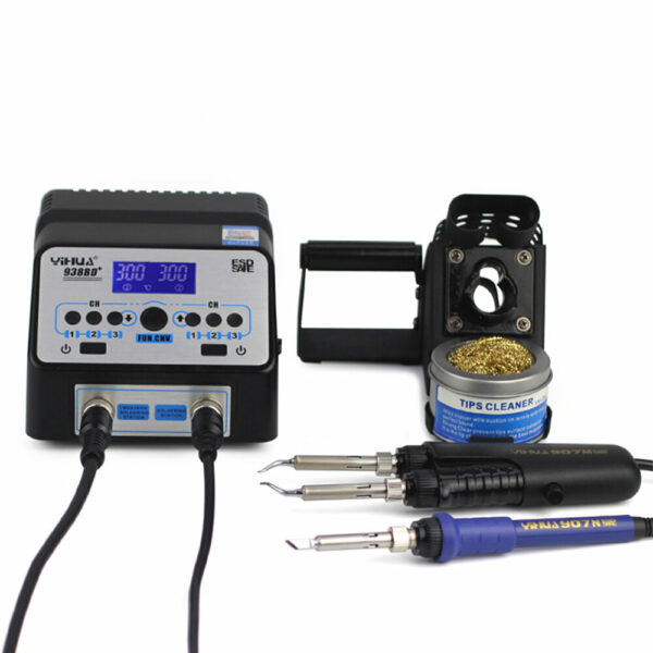 YIHUA 938BD+ 150W Upgrade Version SMD Soldering Tweezer Repair Rework Station Electric Heating Pliers Constant Temperature Heating Soldering Station