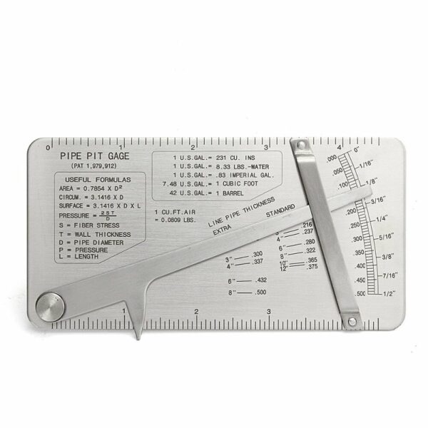 0-20mm Pipe Pit Gage Welding Gauge Test Ulnar Pipeline Concave Inspection Ruler Tool