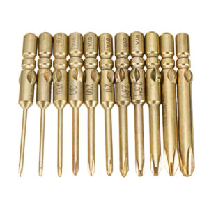 10Pcs 40mm Magnetic Screwdriver Bits Hex Cross Head PH0 PH1 PH2 Bit For Electric Screwdriver