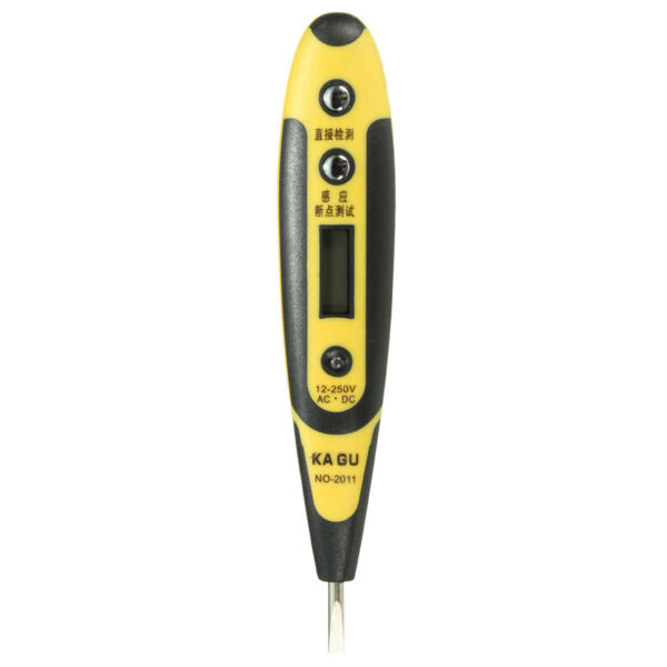 12-250V AC DC Digital Voltage Detector Tester Pen LED Light Electric Sensor