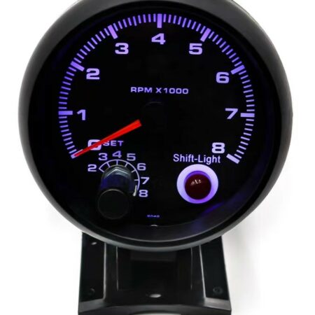 3.75 Inch 12V RPMx1000 Tacho Tachometer with Shift Light RPM Rev Gauge Meter