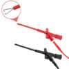 2Pcs Red DANIU P5004 Professional Insulated Quick Test Hook Clip High Voltage Flexible Testing Probe - Red