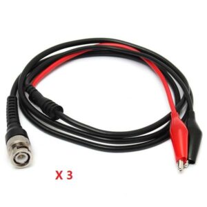 3 PCS  DANIU BNC Male Plug Q9 To Dual Crocodile Clip Y Splice Oscilloscope Test Probe Cable Lead 120CM