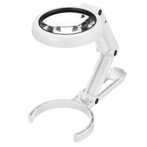 5/11X Magnifying Glass Dual Use Table Lamp Super Bright Stand Non Slip Hand Held With 8 LED Lights for Authenticate Jewelry